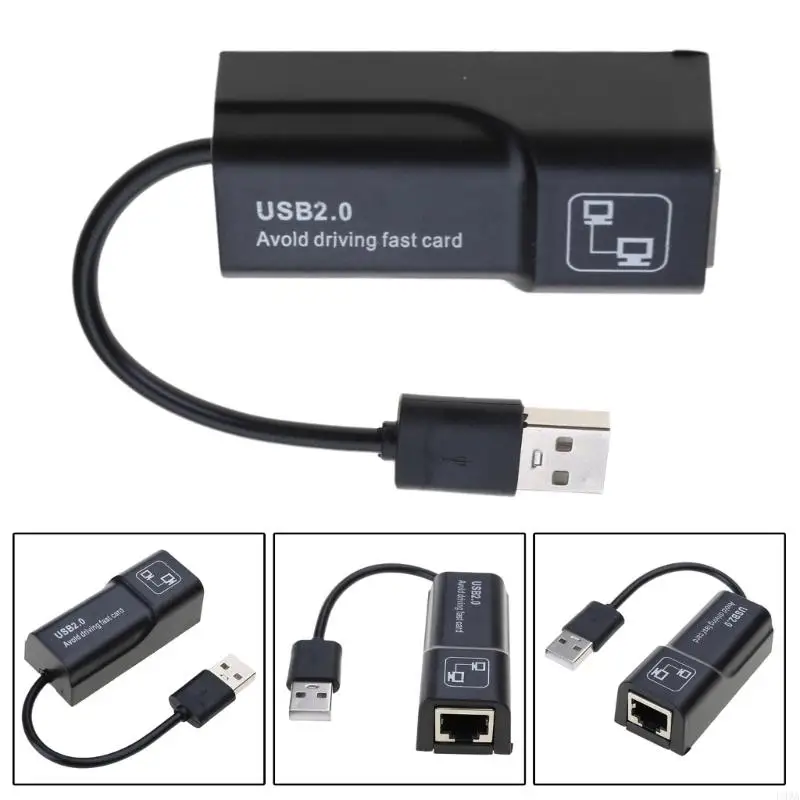 Bộ chuyển đổi USB sang Ethernet F3MA Bộ chuyển đổi mạng 10/100Mbps Bộ chuyển đổi mạng RJ45 sang USB 2.0 LAN Internet
