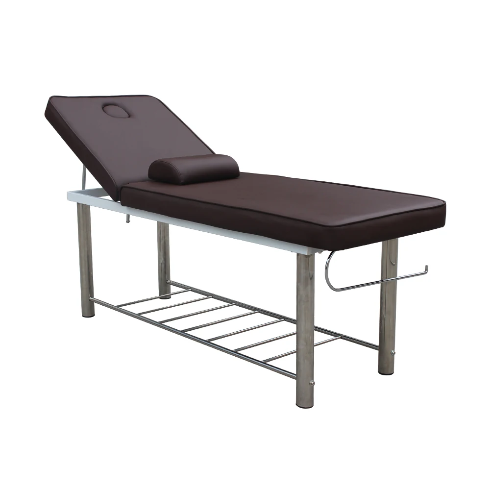 

Metal Frame Heavy d uty Adjustable Backrest Multi-Purpose Black beutySalon Facial Bed