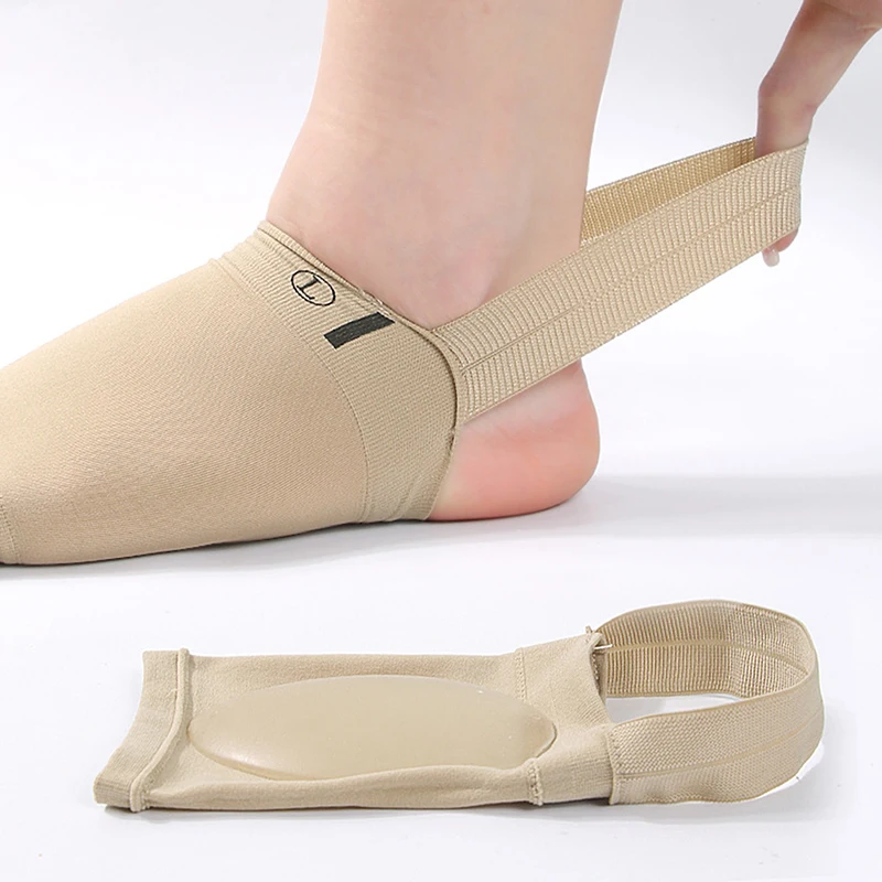 1 Pair Silicone Arch Support Insoles, Flat Foot Correction Insoles, Non Collapsing Strap Design, Foot Massage