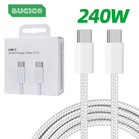 240W USB C to C Charger Cable Type C Fast Charging Braided PD Cable for lPhone 15 16 Series lPad Air Pro MacBook Pro Huawei DELL