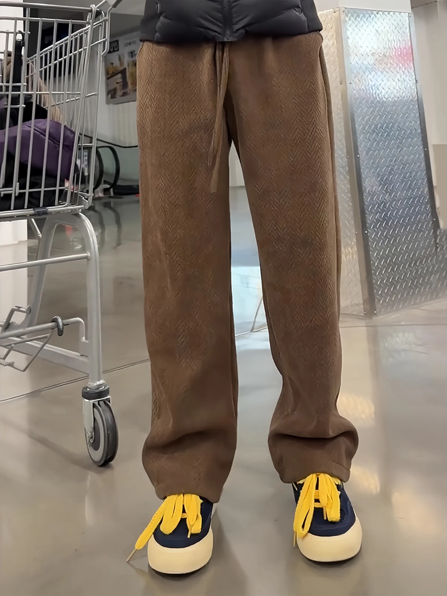 

Коричневые мужские брюки-карго на подкладке, осень-зима, винтажные американские драпированные расклешенные брюки Fitn Spor Knife