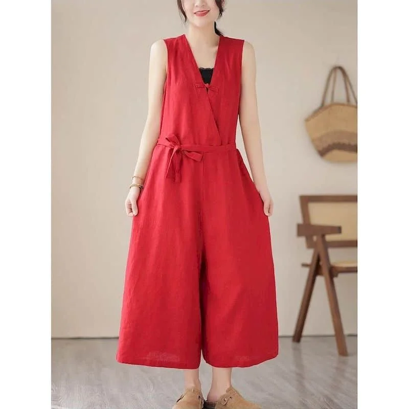

Oversized Playsuits Women Casual Loose One Piece Outfit Women Korean Fashion Jumpsuits Cross Pants Overalls for Women Clothes