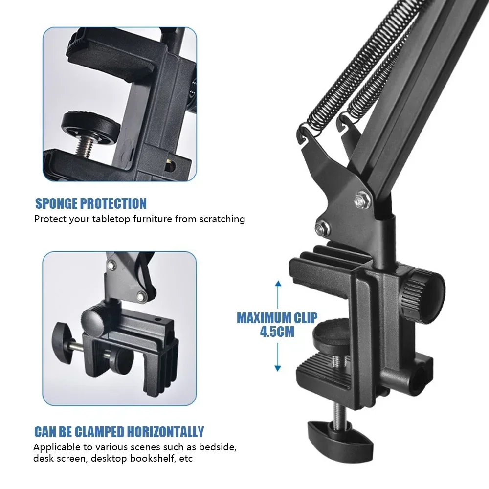 고품질 금속 데스크탑 태블릿 브래킷, 긴 팔 태블릿 브래킷, 클립 침대 책상, 게으른 아이패드 브래킷, 태블릿 컴퓨터 예비 부품