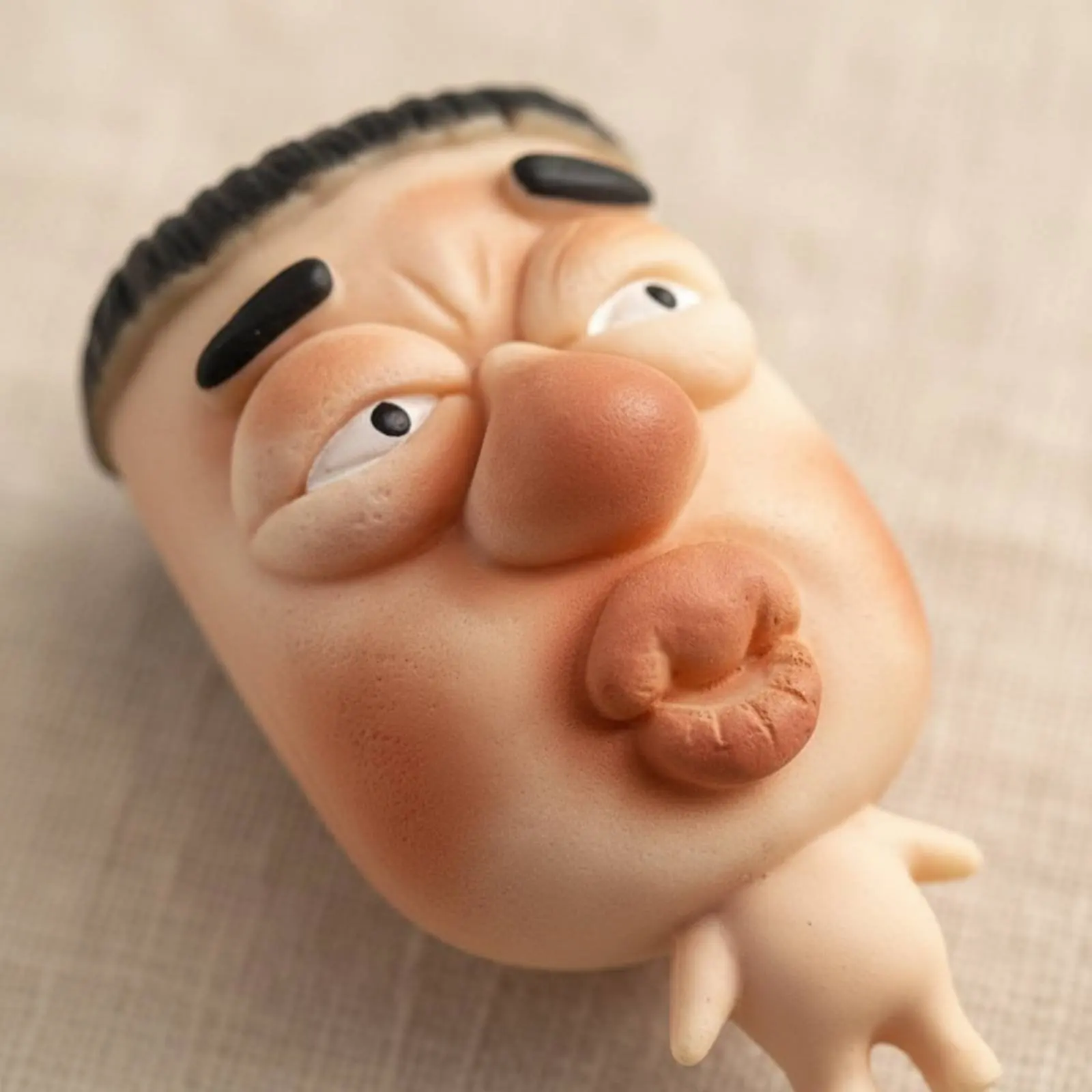 Squishy Face Toy Quick Rebound Rubber Face Squishy Press Doll Stress Relief Soft Texture for Office Workers, Desk