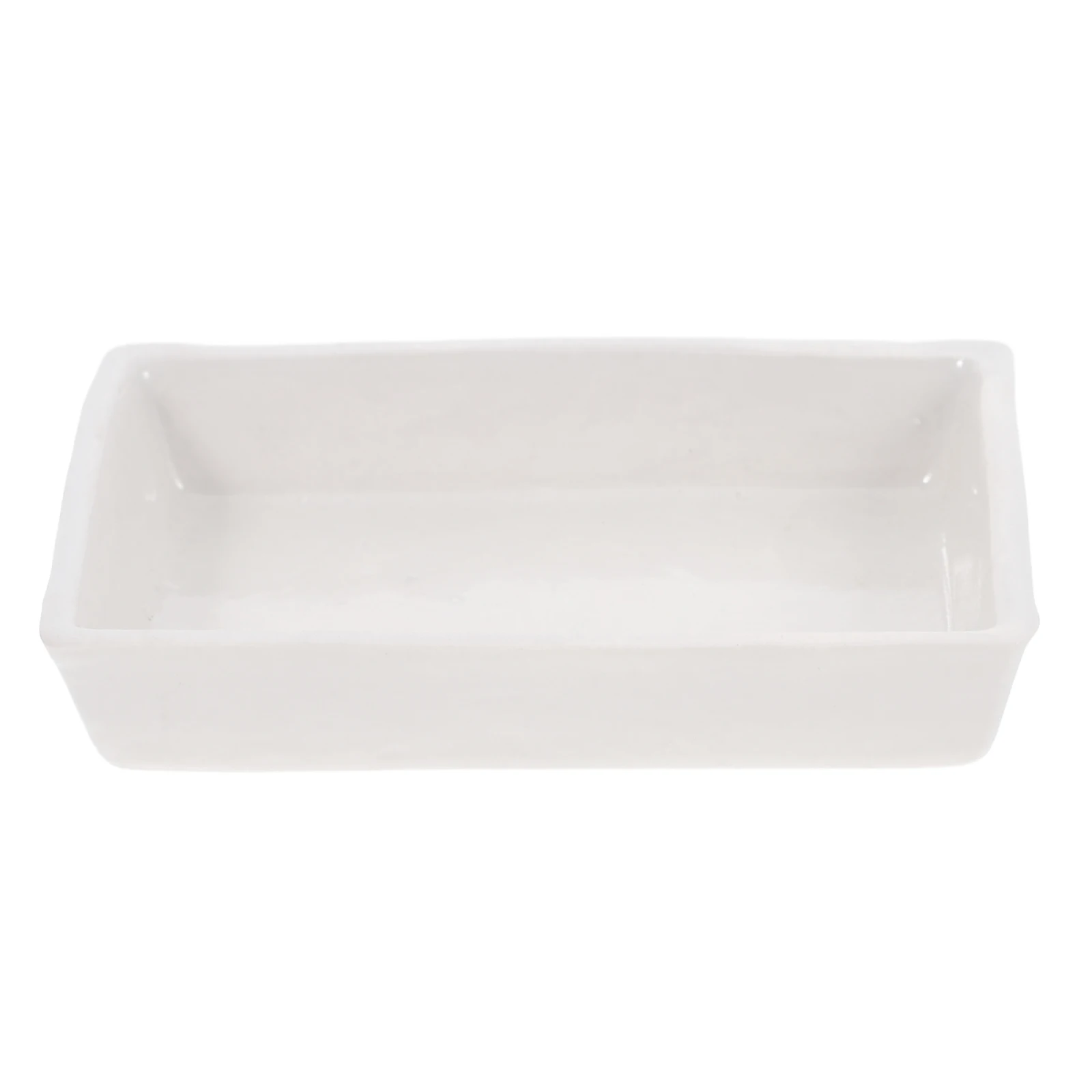 

High Temperature Resistant Porcelain Grey Dish Large Capacity Ceramic Tray Lab Experiment Chemical Rectangular Holder Small