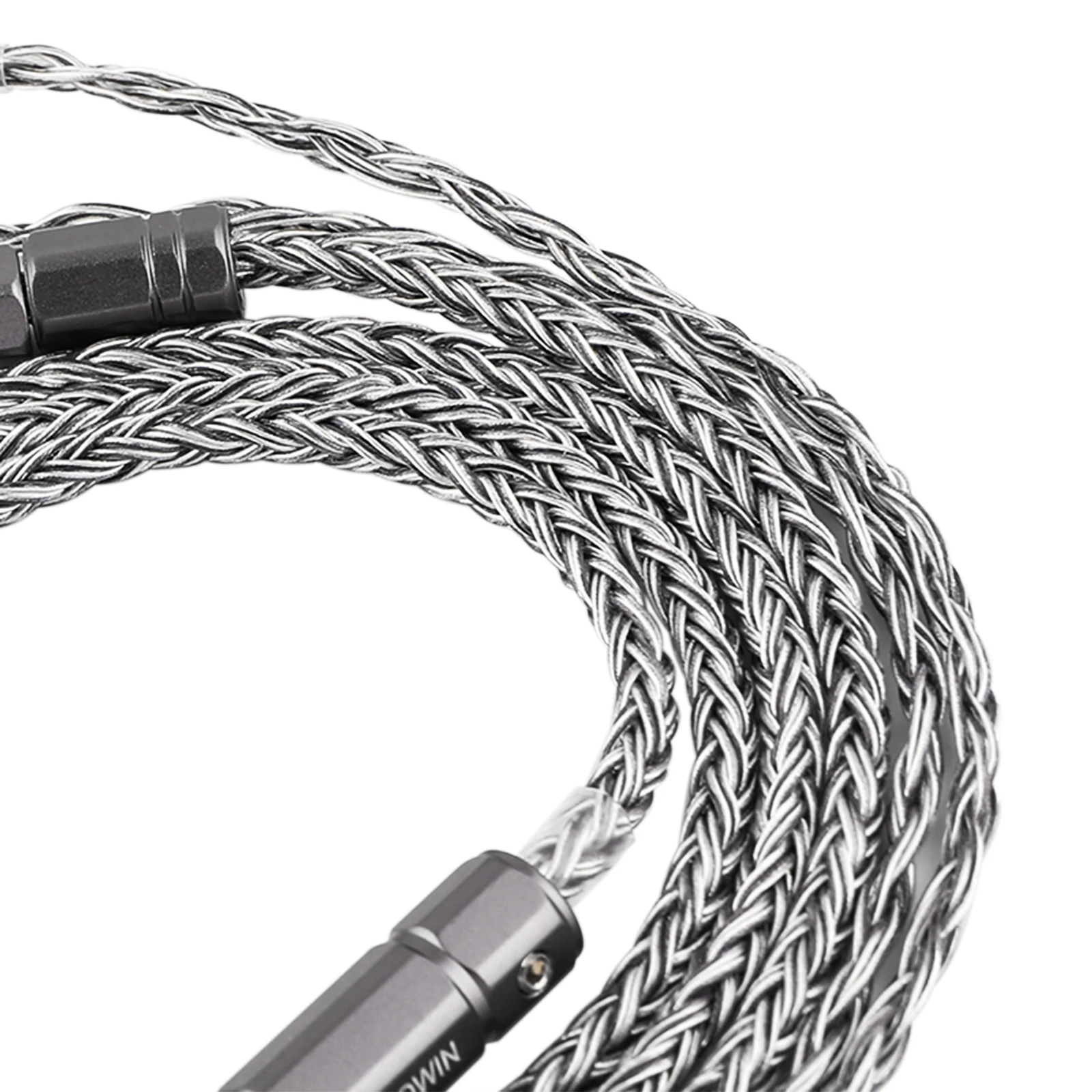 Tripofin-prata chapeado cabo de liga para fone de ouvido, cobre e grafite, 16 core, hifi cabo de substituição, s-02 iem