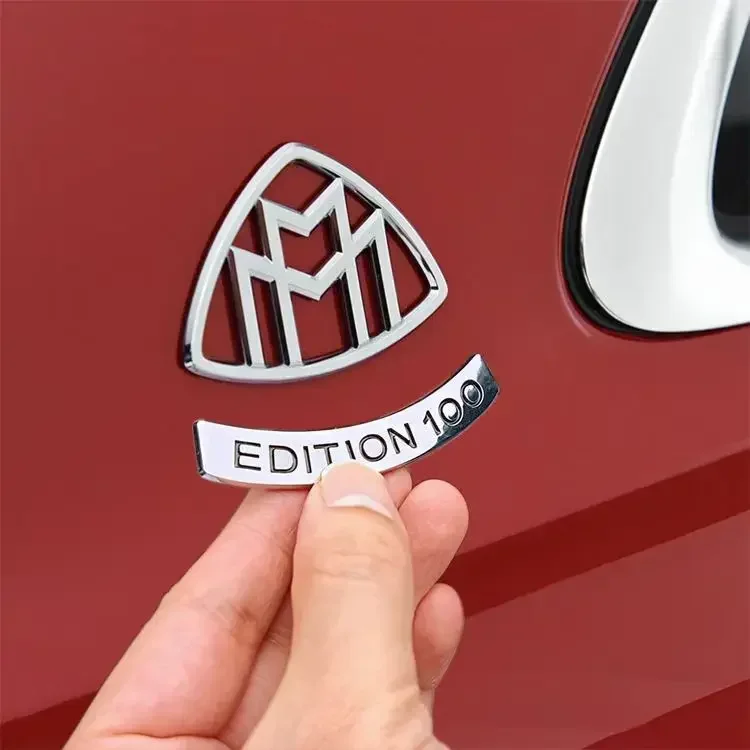 1pcs 3D ABS Maybach EDITION 100 Side Emblem Car GLS GLE S500 sticker Rear Bumper tail door trunk sticker styling Accessories