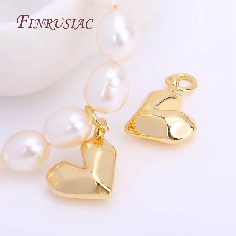 14x12mm 18K Gold Color Plated Brass Heart Charms Pendants For Necklace Making,Trendy Charms DIY Jewelry Findings Accessories