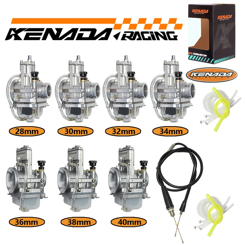 KENADA RACING CARBURETOR Adjustable Power Jet Universal Carb H 28MM-40MM PWK For Husaberg LECTRON Husqvarna & Beta 150cc-500cc