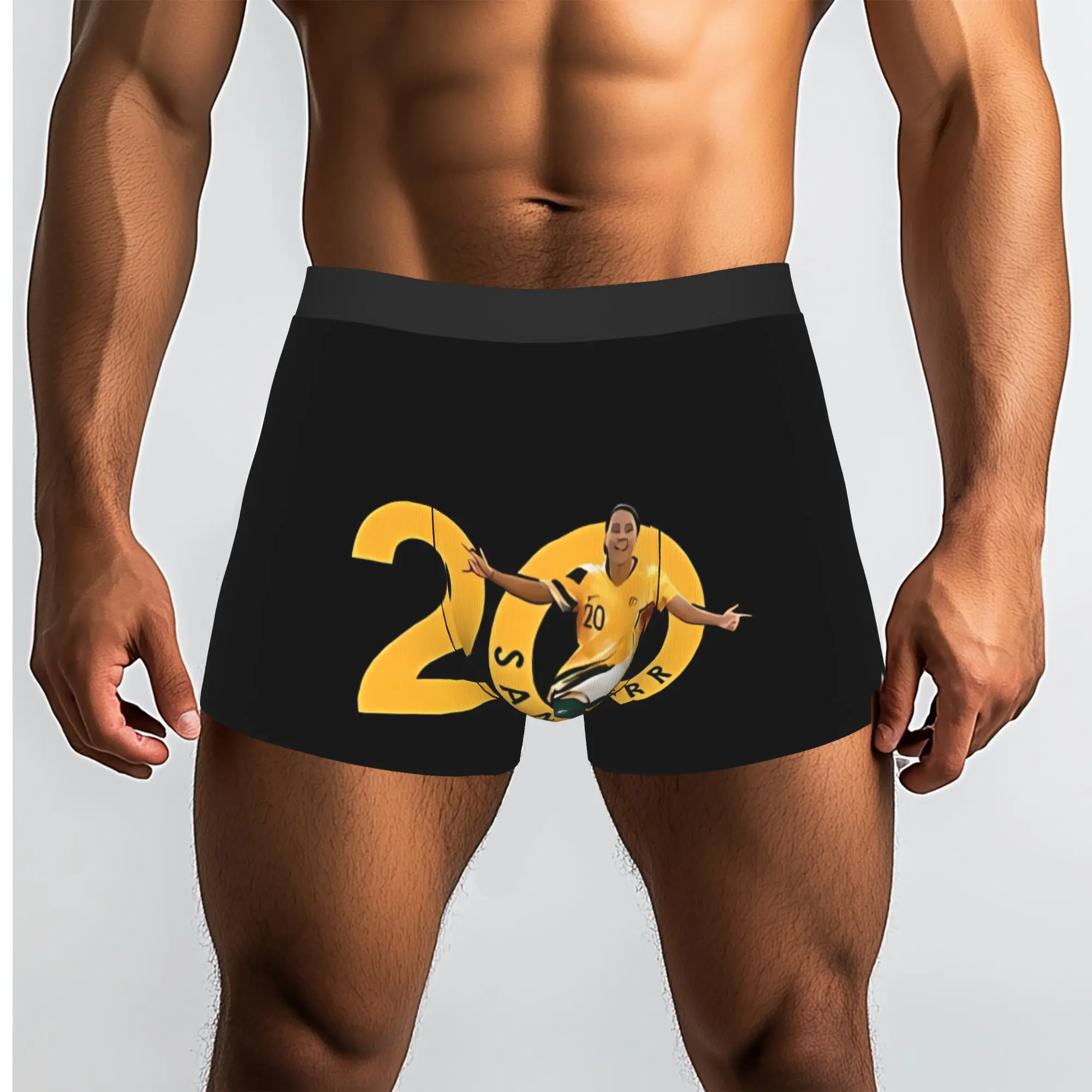 Sam Kerr Number 20 Matildas Underpants Breathbale Panties Men's Underwear Print Shorts Boxer Briefs