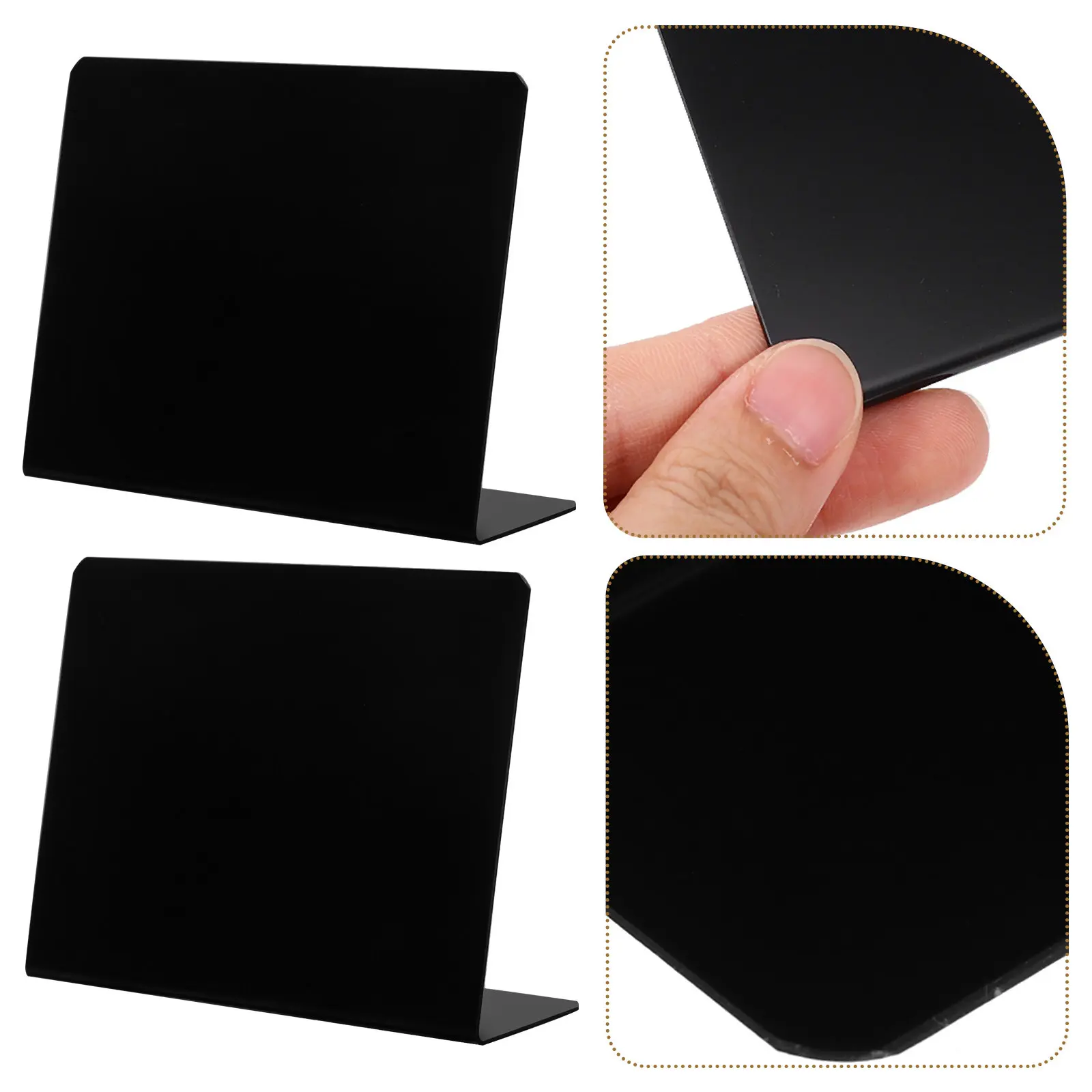 12Pcs Mini Chalkboard Signs Compact L-Shaped Tabletop Memo Board for Kitchen Notes Restaurant Labels Name Tags Plant Signs Gift