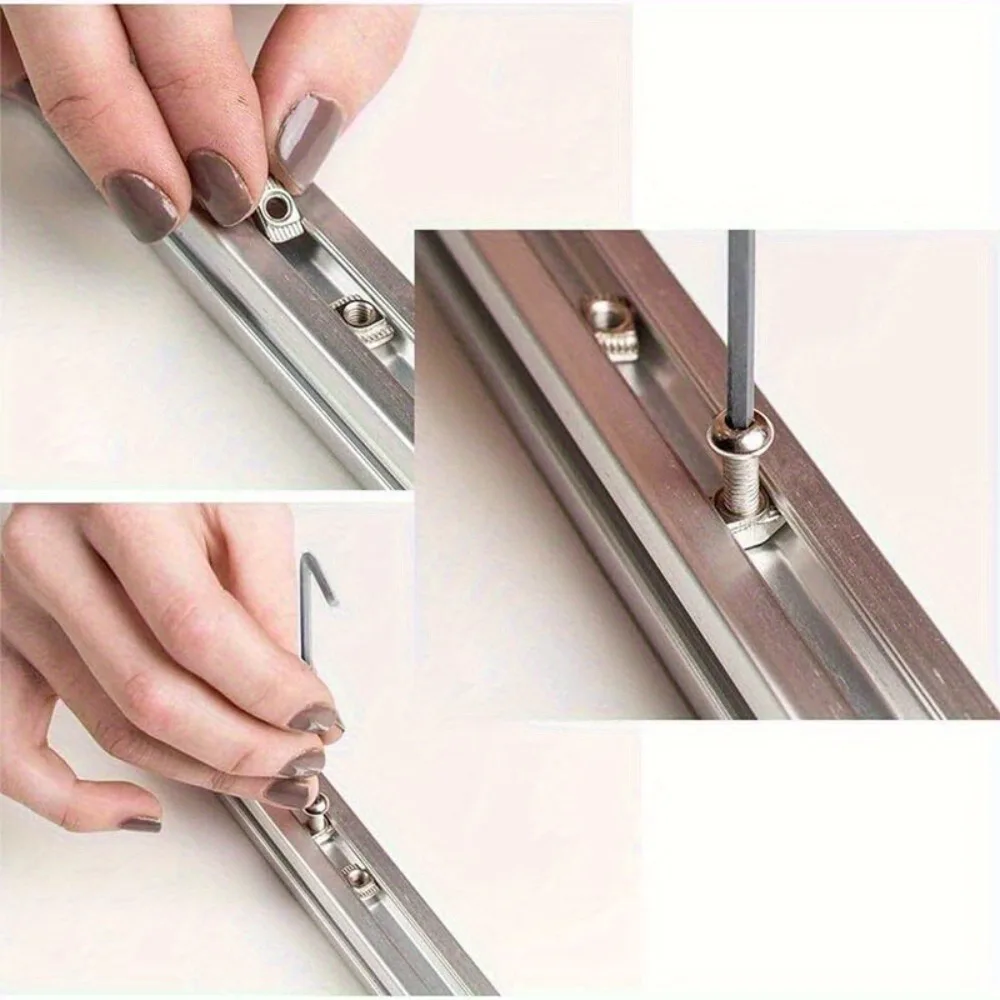 150 pieces of 2020 European Standard Aluminum Profile T-Slot Nuts, M3/M4/M5 sizes, for aluminum alloy frame assembly projects view 4