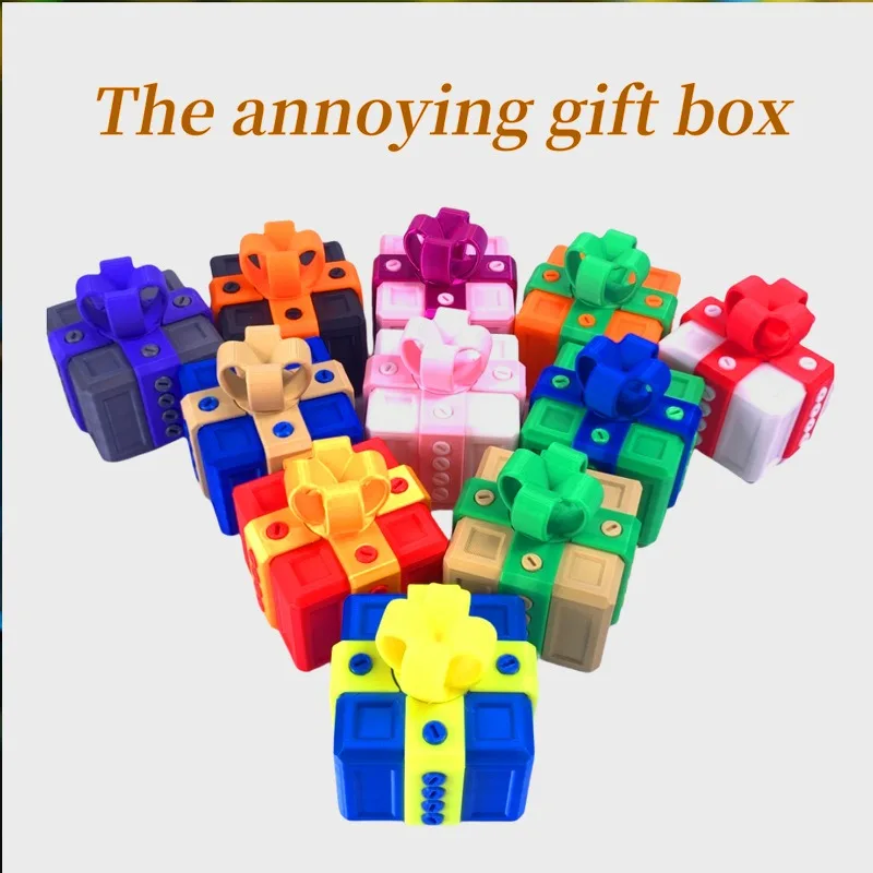 

Funny 3D Printed Prank Gift Box Can Open Screw Puzzle Surprise Present Friends Office Joke Christmas Birthday Party Game Prank