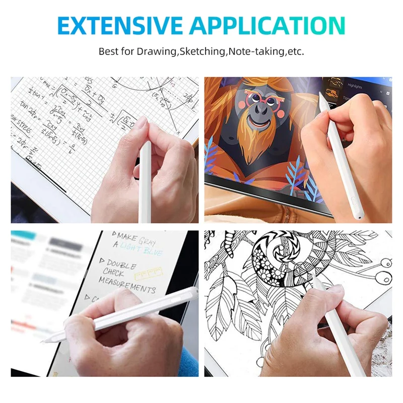 8 Pack Replacement Tip For Apple Pencil Nibs For Apple Pencil 1St & 2Nd Generation (White)