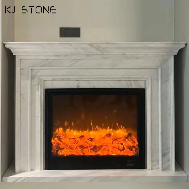 

Современная мраморная тумба под телевизор с электрическим камином и пультом ДУ для дома, гостиной, отеля