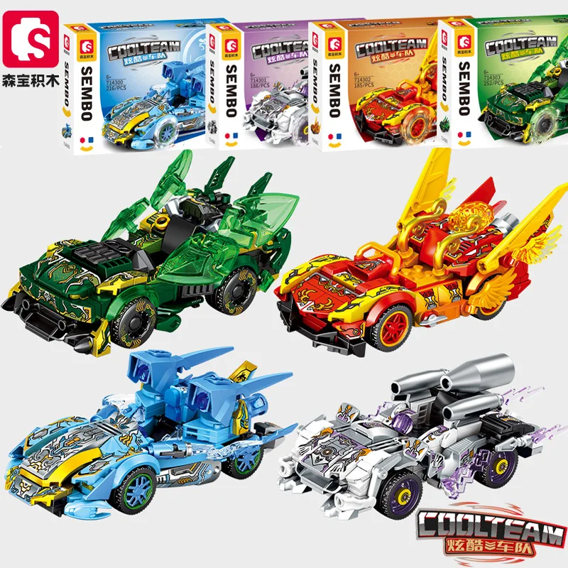 

SEMBO BLOCKE Racing Car Building Blocks Off Road Vehicle Sports Car Model Building Toy Gift for Boys