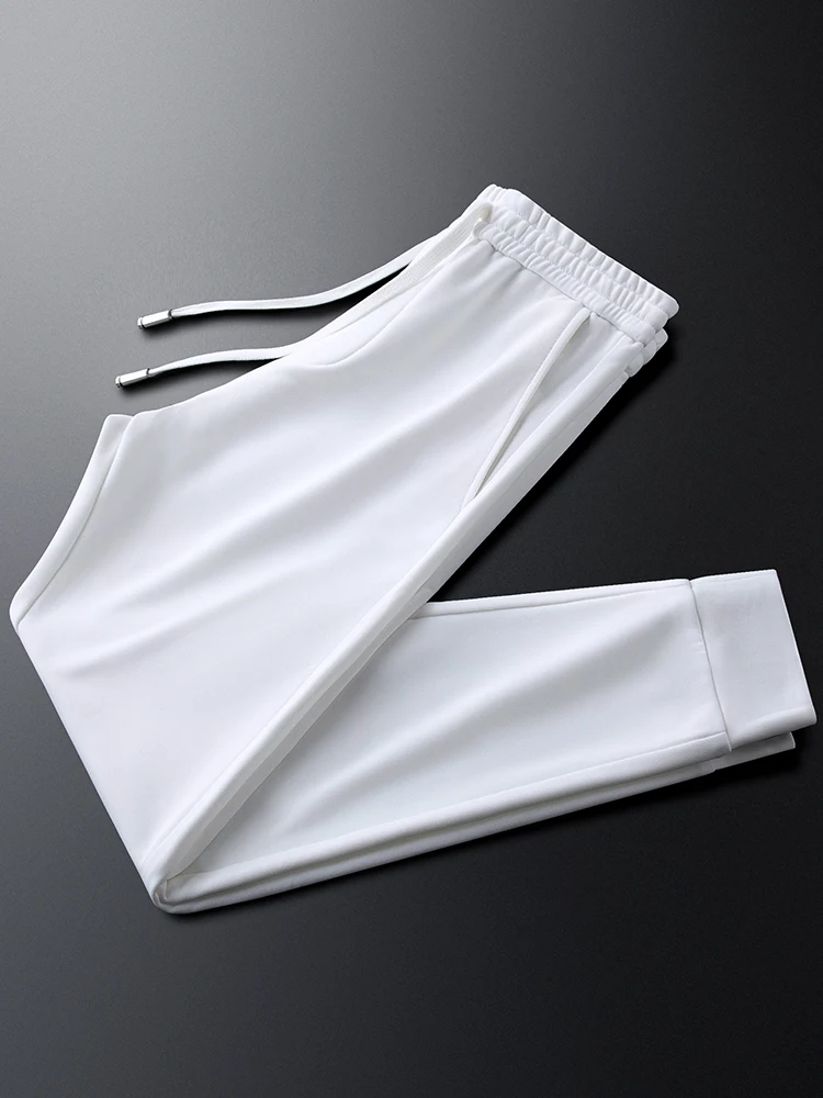 

Ja Charles Роскошные белые облегающие мужские повседневные спортивные брюки Faionable Ci Sle Летние тонкие хлопковые полиэстеровые брюки