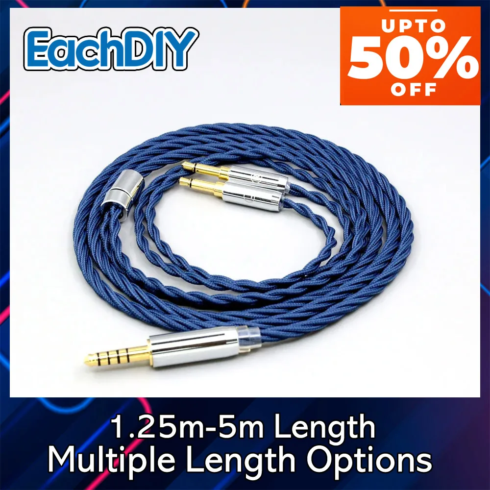 99% الفضة النقية OCC الجرافين سبائك كامل الأكمام سماعة كابل لدينون AH-D7200 AH-D5200 AH-D9200 AH-D600 AH-D7100 LN 008592