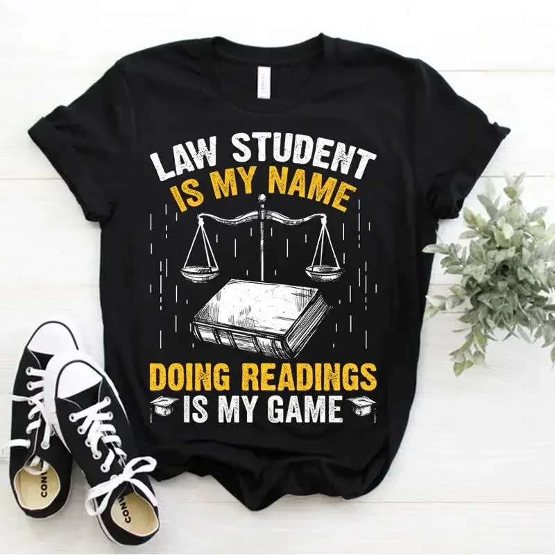 Étudiant en droit, c'est mon nom, faire des lectures est mon jeu, T-shirt d'avocat, taille S à 5XL