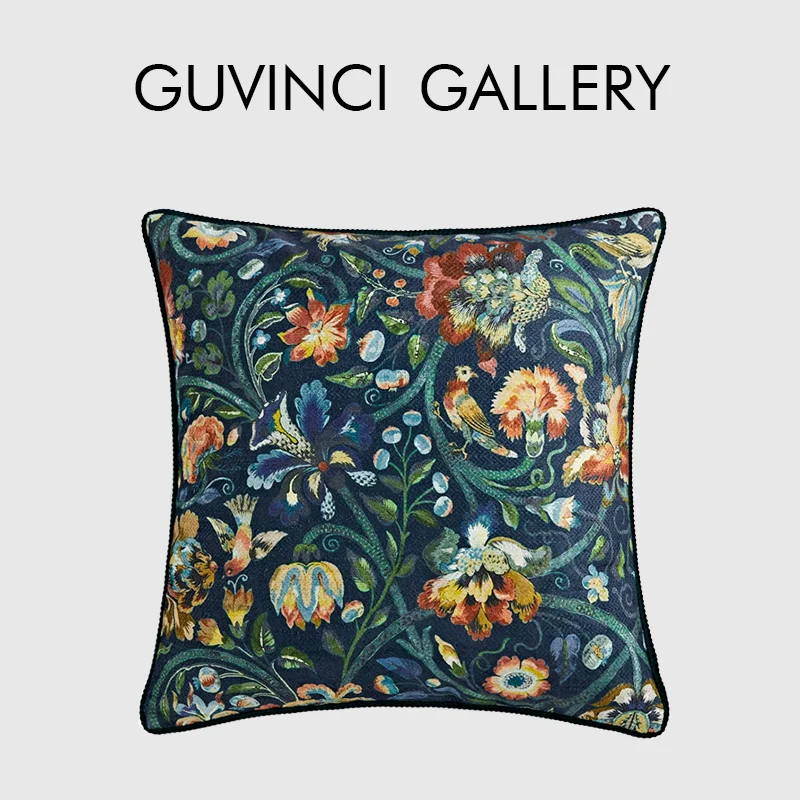 

GUVINCI Mughal наволочка с цветком гламурные скручивающиеся цветы декоративная бохо экзотическая мебель наволочка для гостиной диван