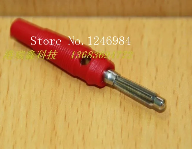 [SA]4MM banana plug test head soft leather handle color red, black and yellow GREE blue power connector A-1128--50pcs/lot