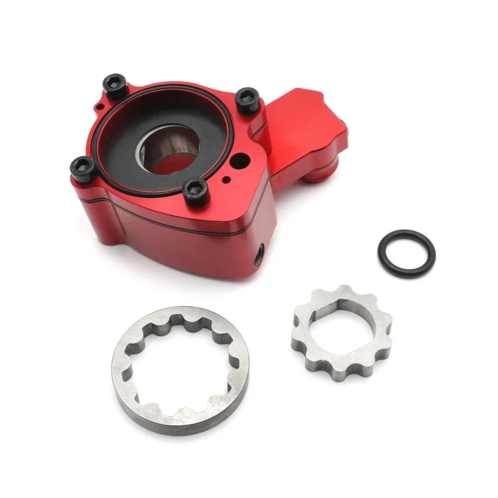 Billet 6061 Aluminum Oil Pump Red for 2006-2017 Harley Davidson Twin Cam 96&103 High Volume High Performance Motorcycle