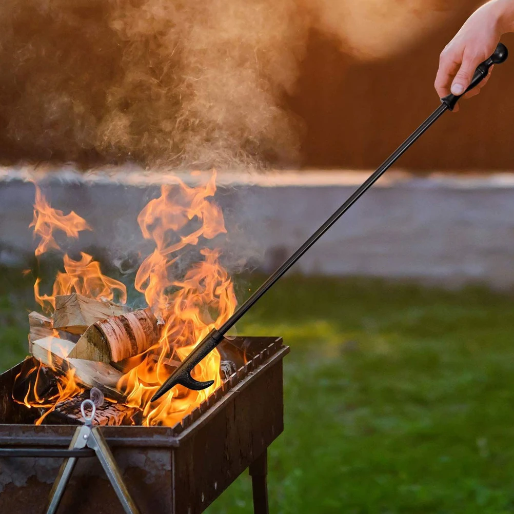 

Upgraded Steel Poker Tool Handheld Fire Tongs Long Handle Outdoor Indoor Household Bbq Campfire Tool For Carbon