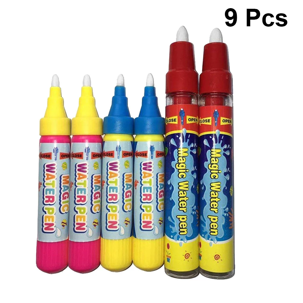 9 szt. Pędzel do malowania wodą Bezpieczne narzędzie do rysowania dla dzieci Płynne pisanie Kolorowy projekt Materiały malarskie Zabawka