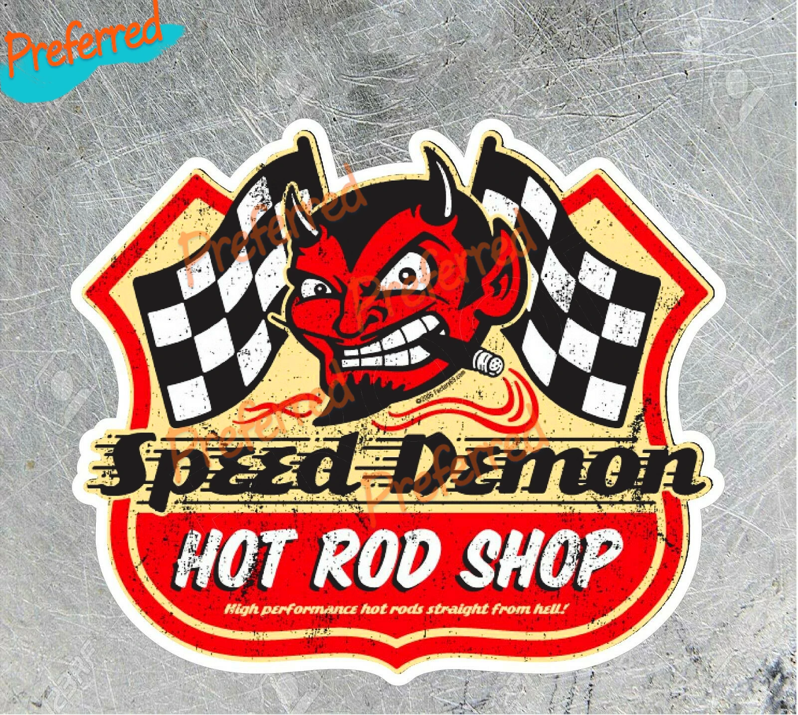 

Переводная виниловая наклейка SPEED DEMON HOT ROD SHOP для всех автомобилей, гоночный ноутбук, мотоциклетный шлем, чемодан, оконный бампер