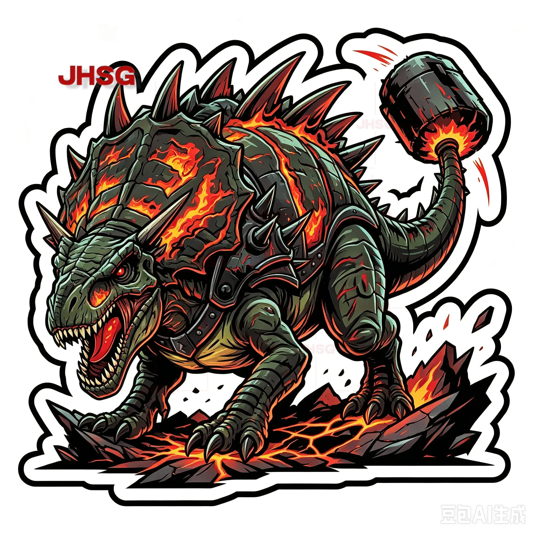 Autocollant de voiture dinosaure cracheur de feu, autocollant en vinyle agressif, imperméable, pour fenêtre de voiture, porte, pare-chocs, camion, décoration automobile