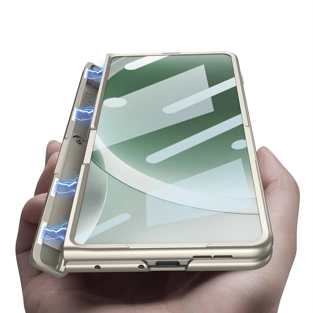 For Motorola Moto Razr Fold Case Hinge Protection Plastic with Film Card Bag Mobile Phone Cover Metal Strap Holder