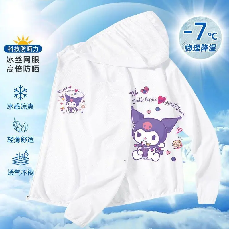 Sanrios Kuromi Sonnencreme Kleidung Cinna moroll Cartoon Outdoor Kapuze Haut ausschlag Wachen Anime Reise Sonnenschutz jacke Mädchen Geschenk