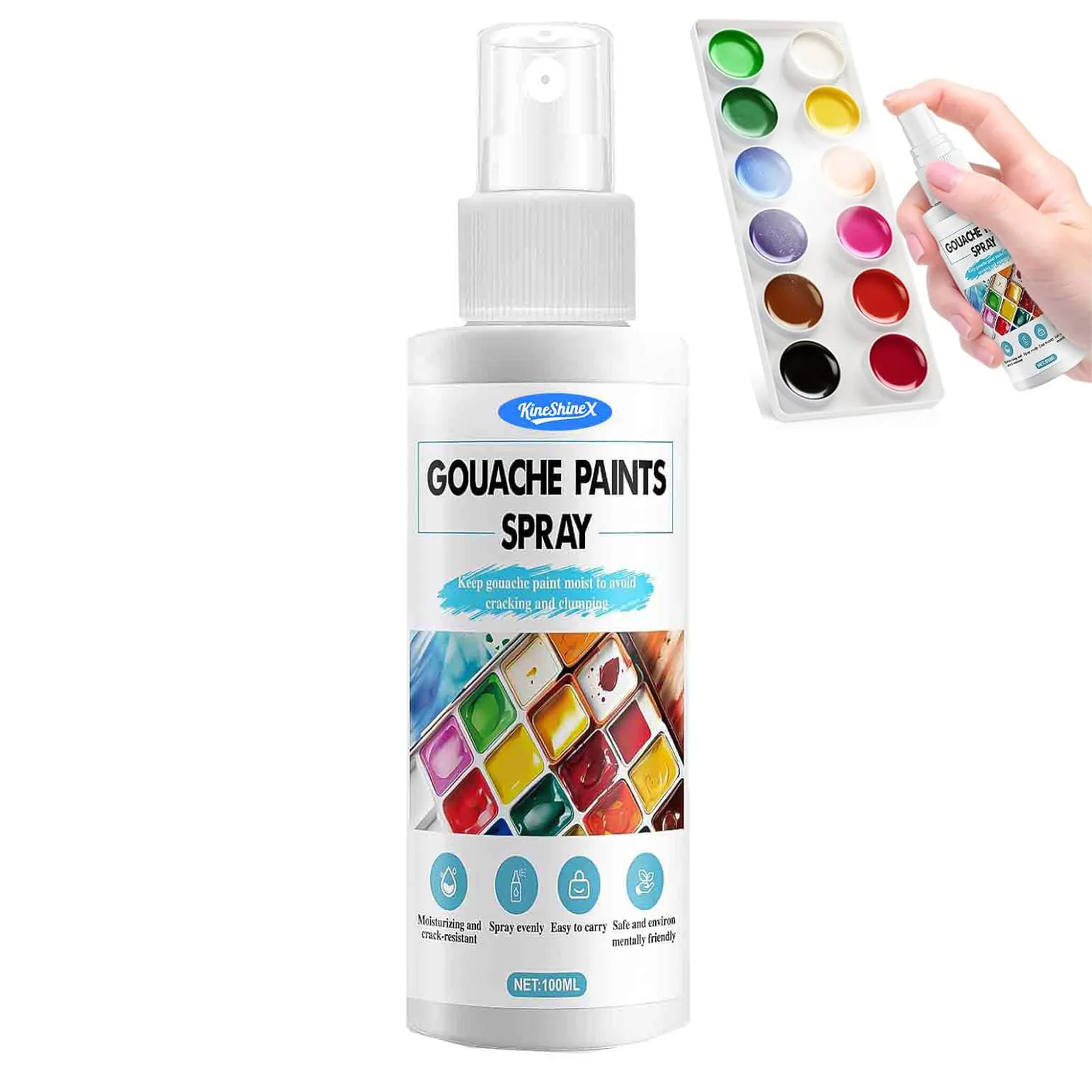 Moisturized Mildew Gouache Spray,Anti-Cracking Painting Tool,Prevents Cracking & Drying,Art Supplies for Artists & Professionals