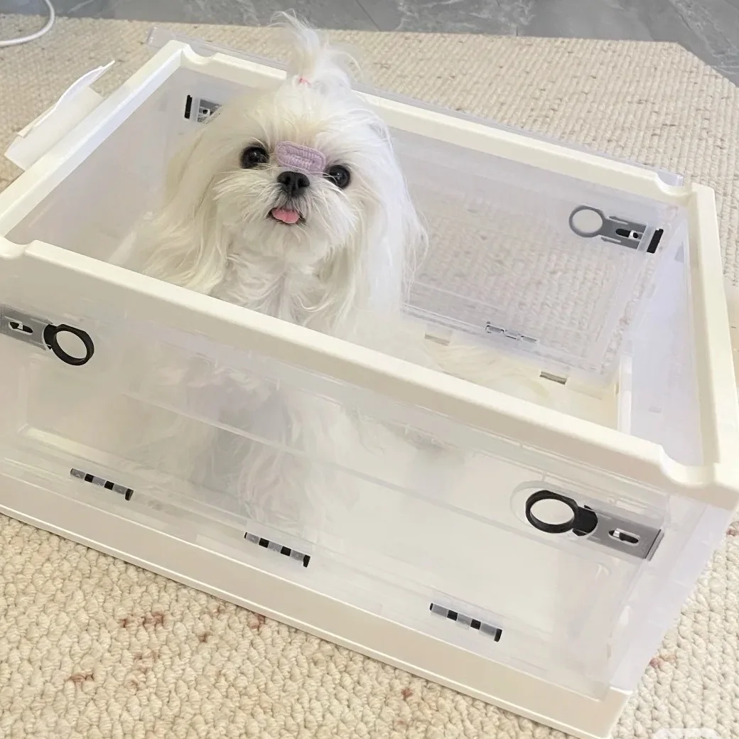Affordable, high-quality SG folding visual pet oxygen inhalation box cage with atomization function, suitable for dogs and cats