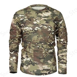 Camouflage 3d Print Long Sleeve Tshirt Men Women Fashion Tops Tees Outdoors Camping T shirt Camo Clothing Oversized Fitness Tops