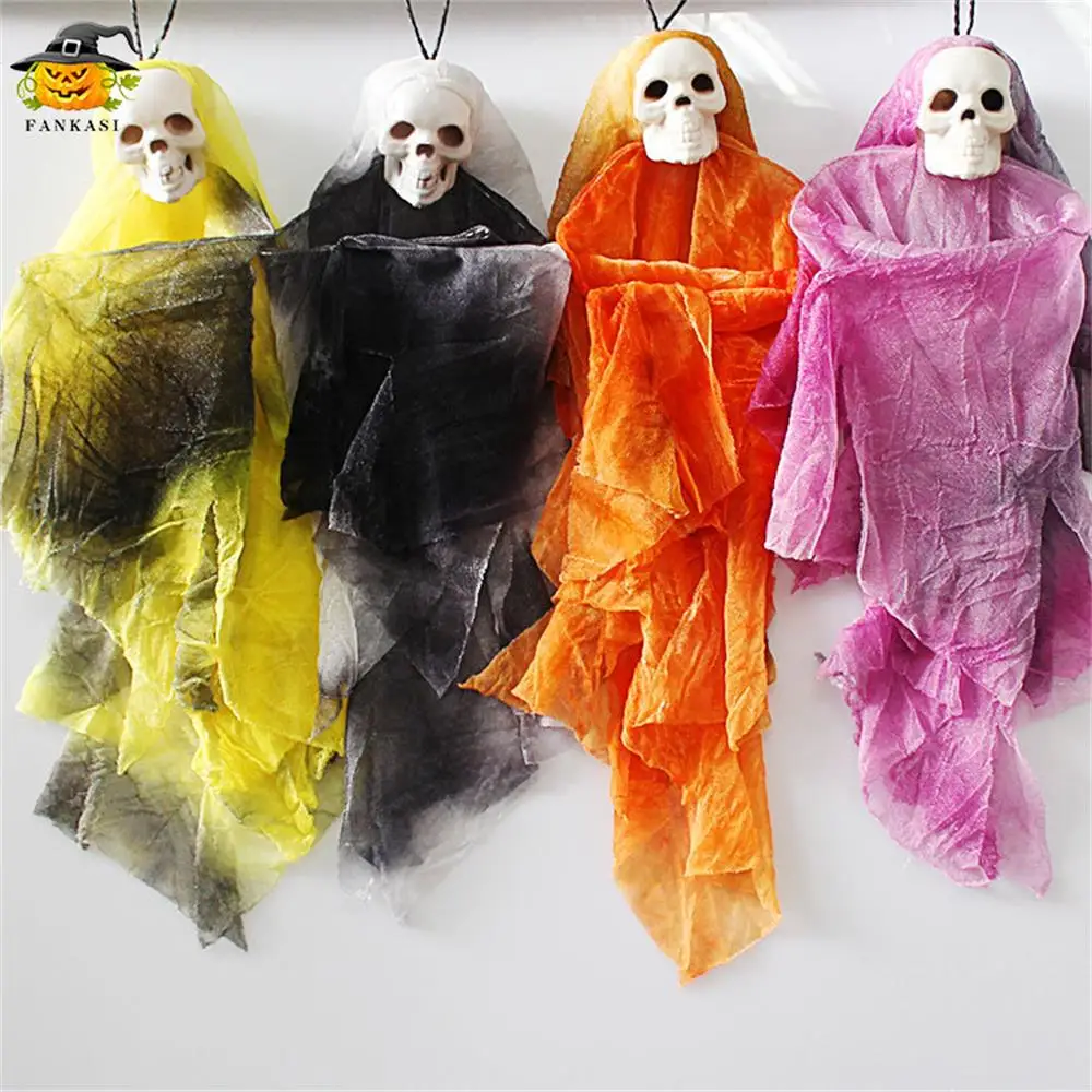 

Halloween Skull Small Hanging Ghost Decorations Haunted House Prank Secret Room Horror Funny Novel Props Doll