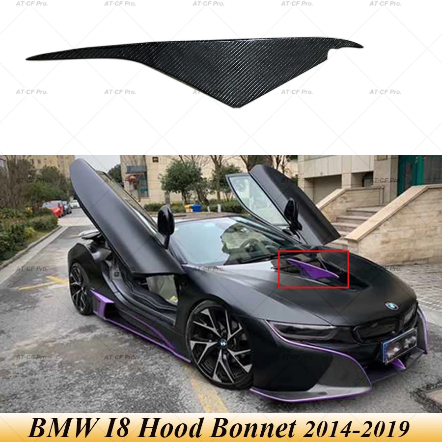 

I8 Carbon Fiber FRP Unpainted Front Hood Bonnet Splitter Spoiler Air Intake For BMW I8 Car Trim 2014 2015 2016 2017 2018 2019