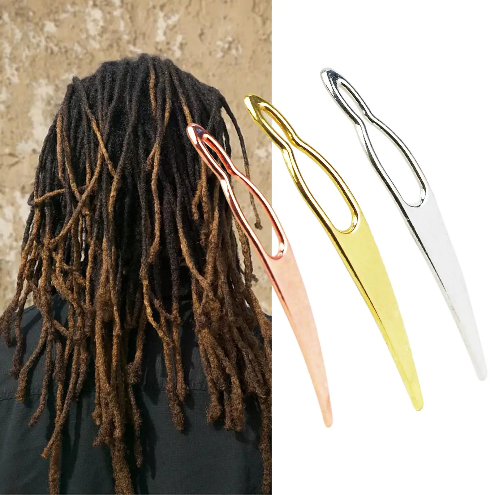 Metal Dreadlock Crochet gancho, Requintado para Sisterlocks, Interlocks