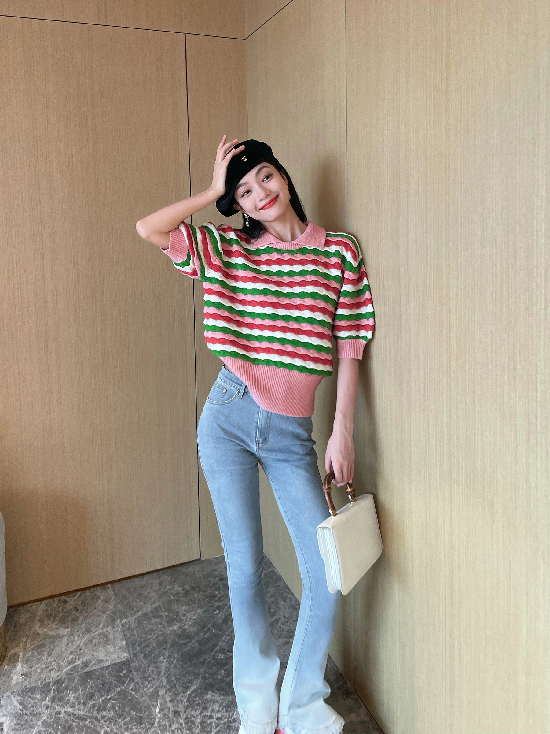 

Джинсы Nancy Cavally с высокой талией, универсальные базовые, из хлопкового стрейч-денима, длинные, слегка расклешенные, глубокого цвета