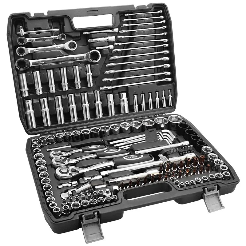 Car Repair 150 Pieces Socket Wrench Car Repair Combination Car Disassembly Tool Multi-Functional Hardware Toolbox Suit