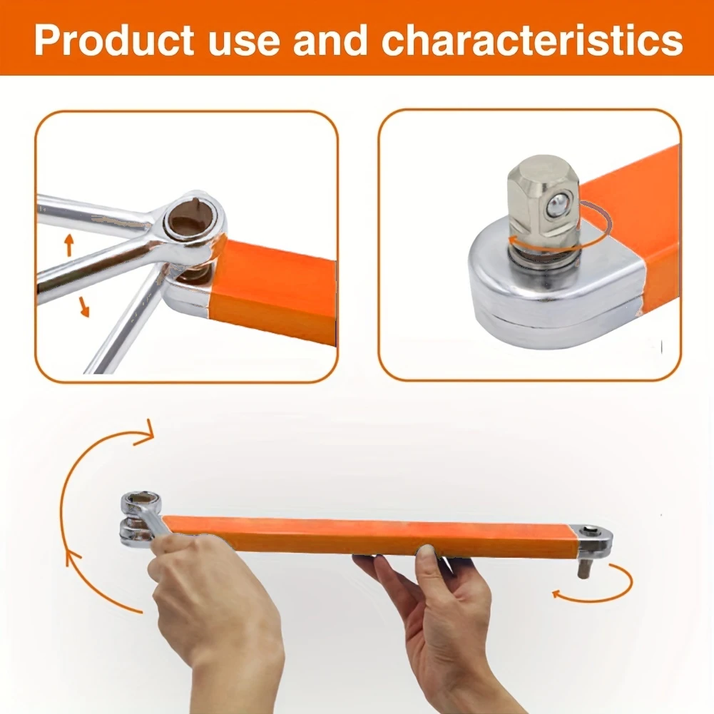 Douille multifonctionnelle pour le travail dans les espaces assiste, outil à main de voiture de garage, rallonge décalée, prêt à l'impact, DonsMultifunctionSpblown