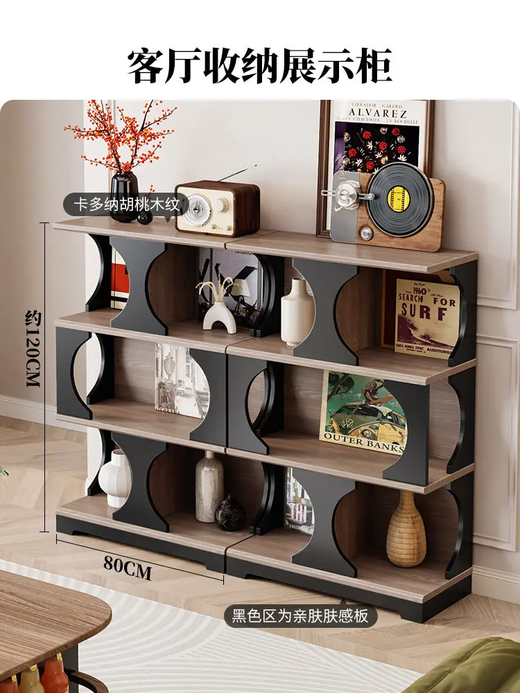 CX wall bookshelf floor shelf medieval special-shaped living room display cabinet