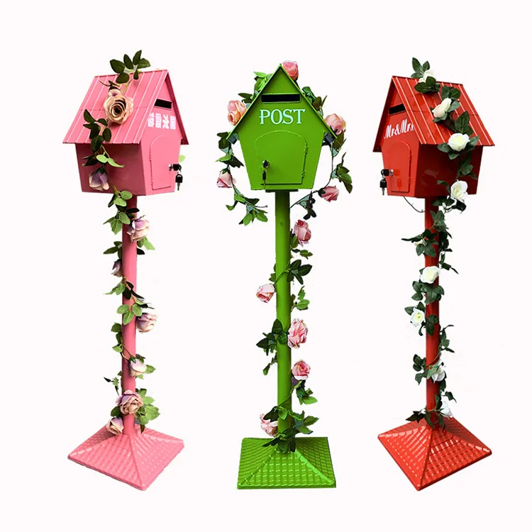 

American, country, wrought iron, cottage, creative, mailbox, decoration, ornaments, kindergarten, courtyard