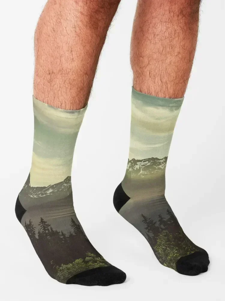شروق الشمس في شمال غرب المحيط الهادئ - جوارب الغابات الجبلية المتتالية الشمالية جوارب للرجال أحذية التنزه جوارب رجالية للرجال والنساء