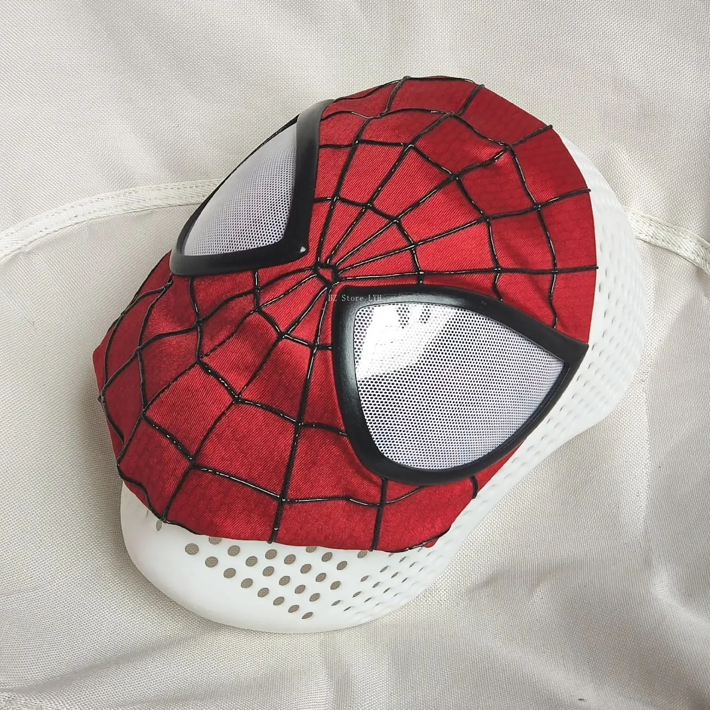 mar-vel Spider-Man Mask Fabric with Eyes, TAMS 2 Mask (without Shell) 3D Digital Printing Spiderman Masks for Fans DIY Handmade