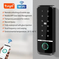 Cerradura de puerta inteligente Tuya, Control de acceso con huella dactilar, abridor de puerta electrónico de seguridad para el hogar, teclado RFID, lector magnético de dígitos biométricos