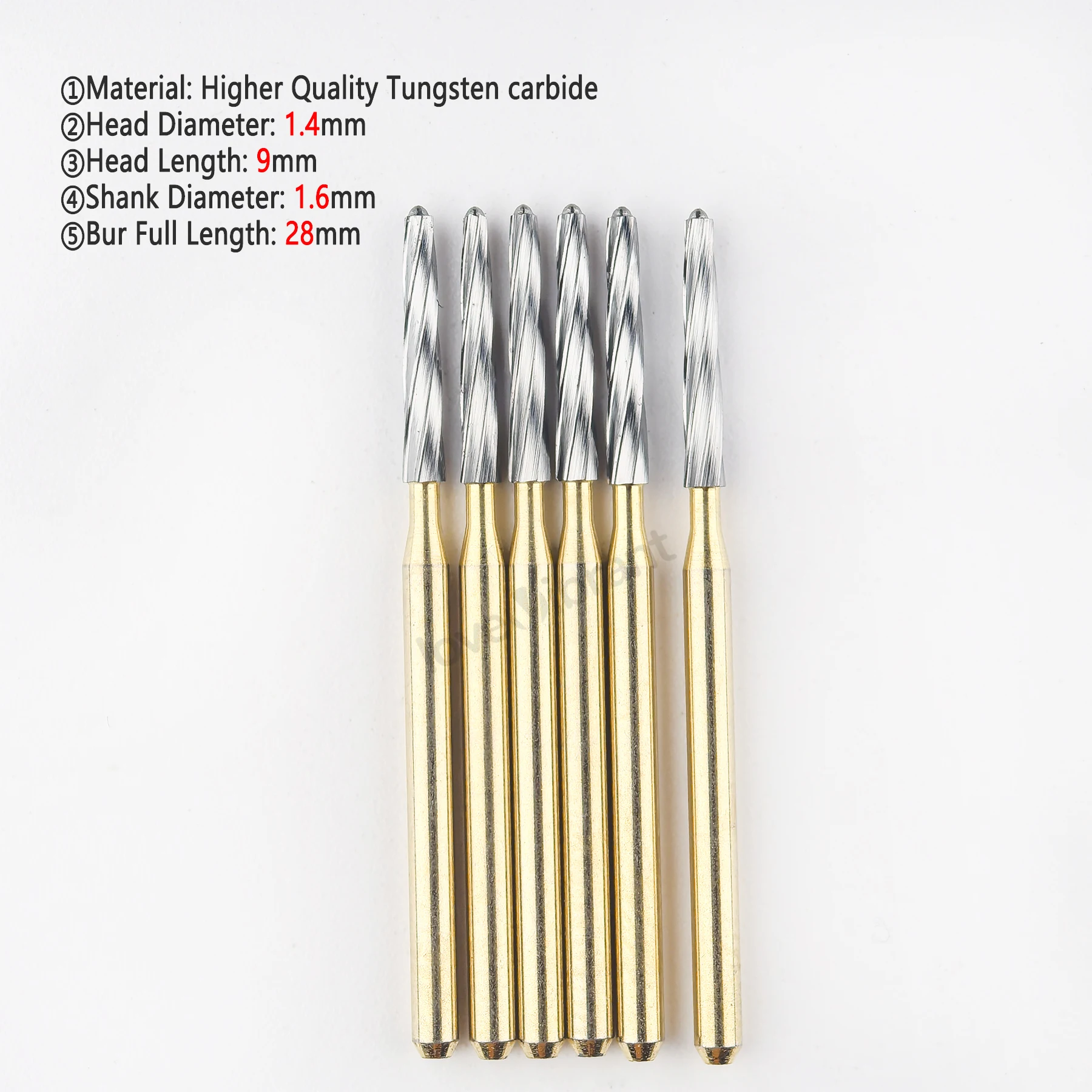 

Dental Endo-Z Carbide Burs Extraction Burs Surgical Endodontic Tungsten Bone Cutters Drill Bit FG 1.6mm for High Speed Handpiece