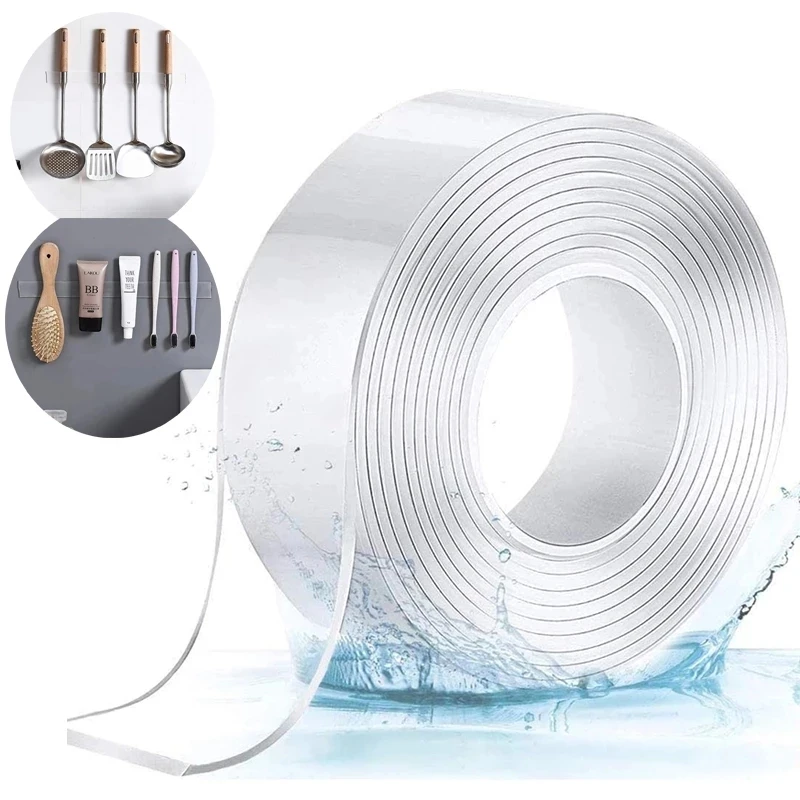 Ultrastarkes, doppelseitig klebendes 3M-Nano-Klebeband, 5 m wasserdichtes Monster-Klebeband für Haushaltsgeräte, 2 m Wandaufkleber, Heimwerker