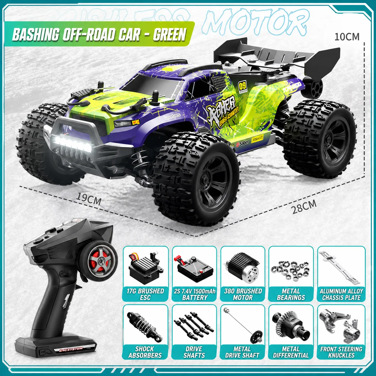 In Stock Scy 18101 1:18 High Speed Brushless Rc Car 4wd Off-Road Monster Truck 28-50km/H Rtr Remote Control Vehicle For Adults