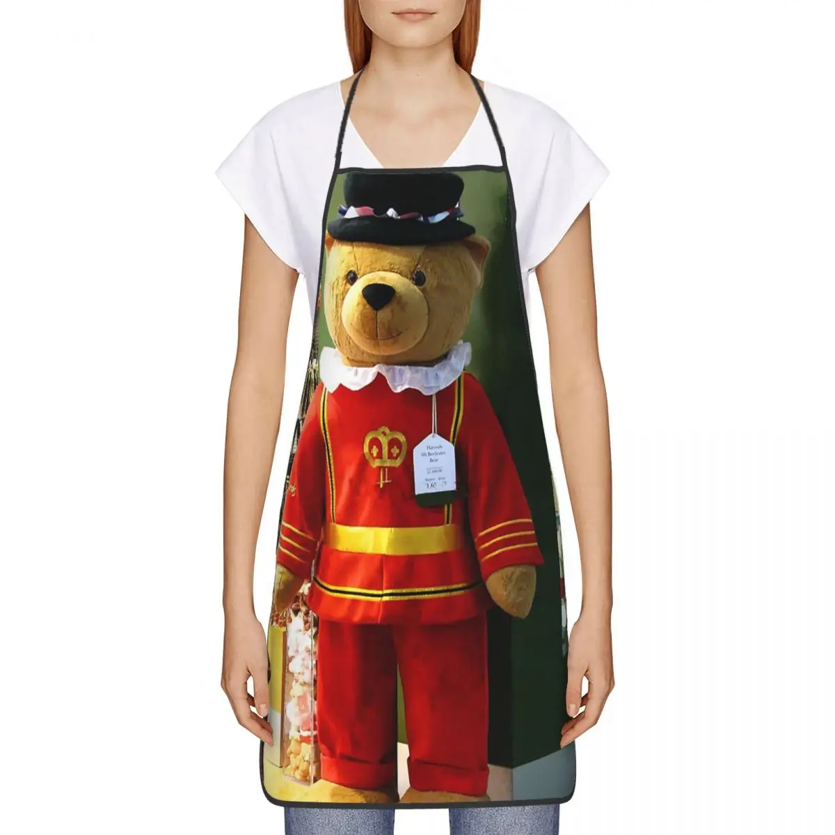 Harrods 6ft Beafeater Bear Apron Funny Home Kitchen Chef Cleaning Tablier Cooking Cuisine Bib for Women Men Adult Unisex